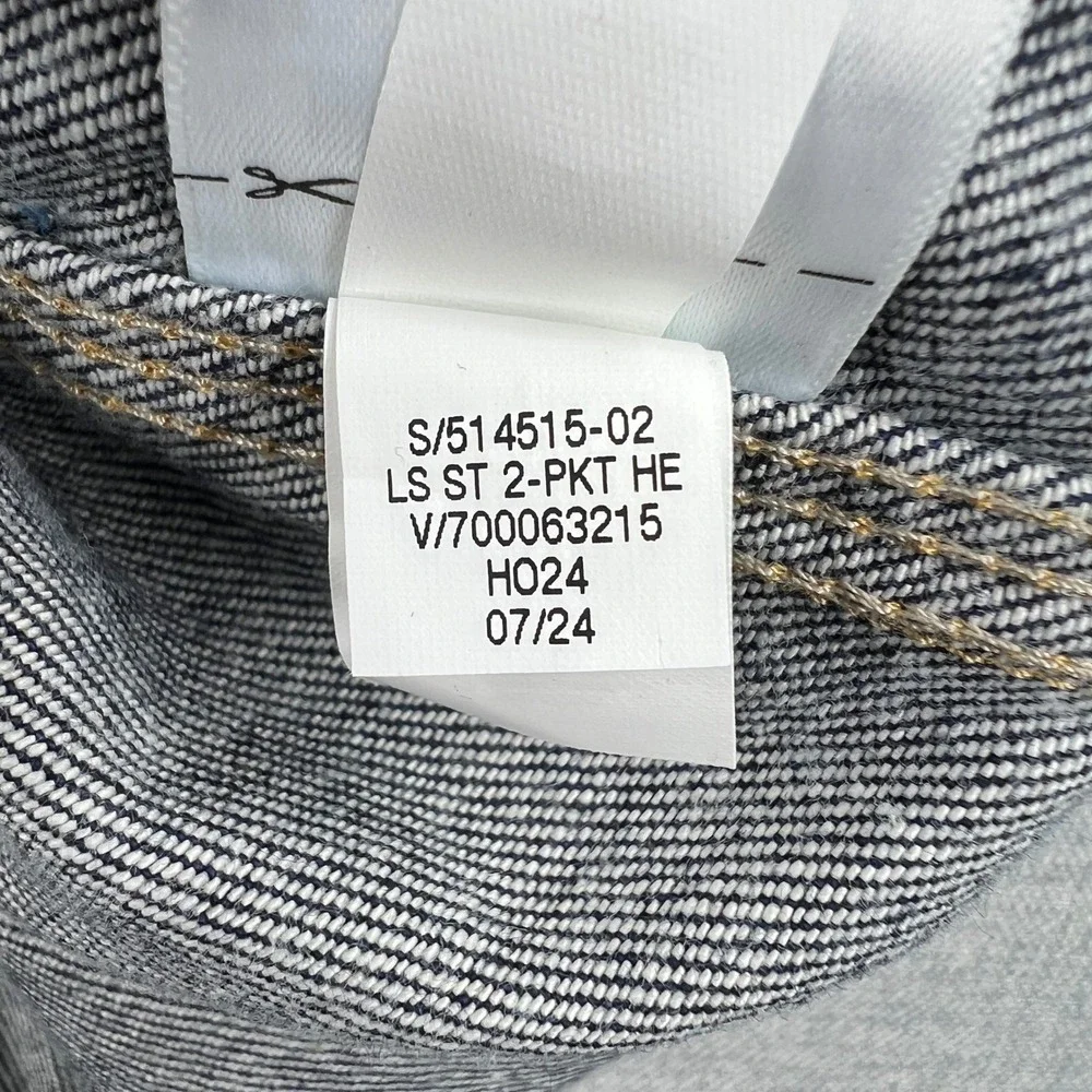 Banana Republic Denim Overshirt Men XXL Tall Blue Relaxed Fit Workwear Dark Wash